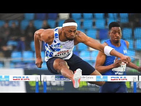 Liévin 2020 : Finale 60 m haies M (Aurel Manga en 7''65)