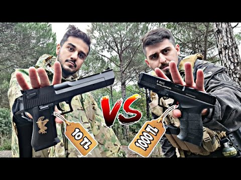 10 TL VS 1000 TL GUN REVIEW! DESERT EAGLE VS SAR 9!