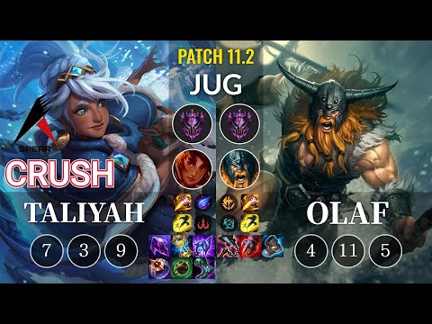 ASP Crush Taliyah vs Olaf Jungle - KR Patch 11.2