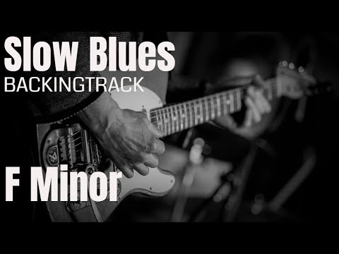 Slow Blues Guitar Backing Track F Minor