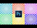 QUICKEST WAY To Make SUNBURST Background Adobe Photoshop