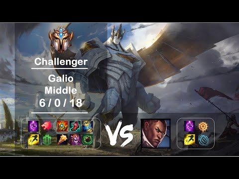 KR Challenger Replays Middle Galio vs Lucian Ep.2239