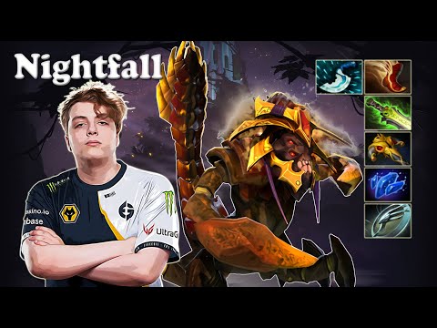 Nightfall - Sand King Offlane with Crit Tiny vs Timado Gyrocopter | Dota 2 7.31b Gameplay