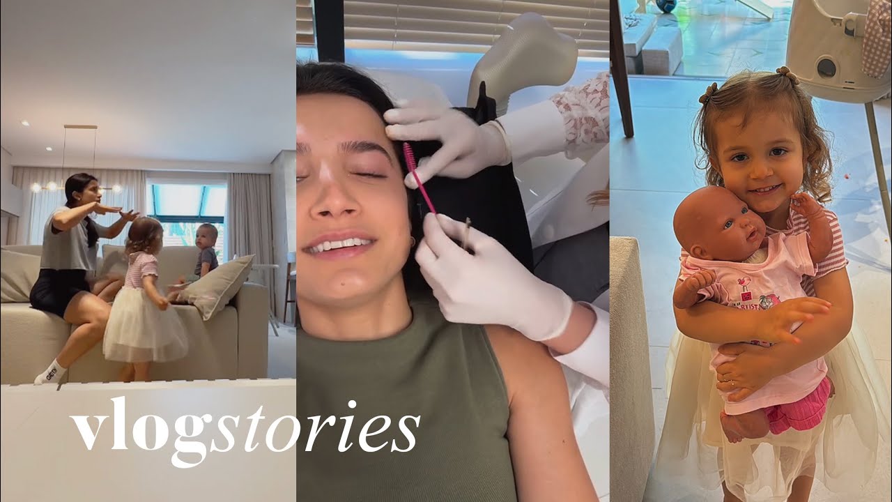 Treinos, rotina com crianças, trabalho, pintando o cabelo, fazendo sobrancelha e mais | VLOGSTORIES