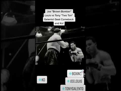 Joe "Brown Bomber" vs Tony "Two Ton" Galento! Geat Comeback and Ko! #boxing #knockout #best