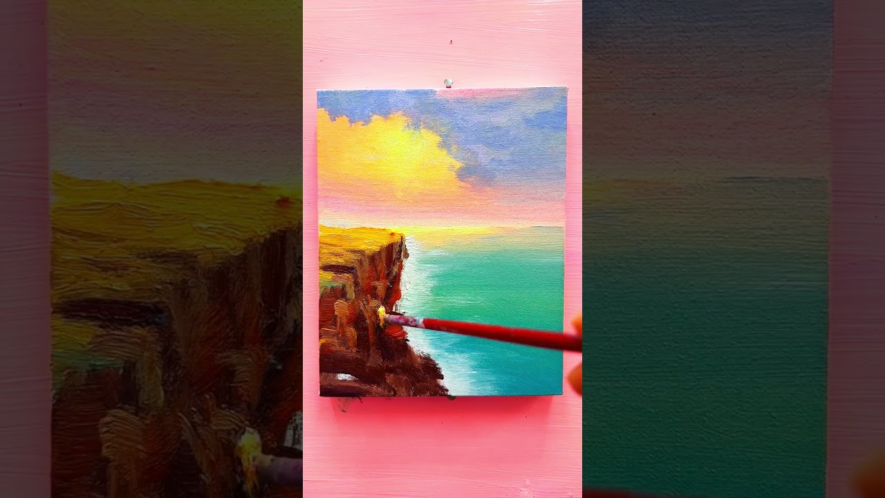 Beautiful Landscape Painting #howtopaint #landscapepainting #acrylicpainting  #art #painting