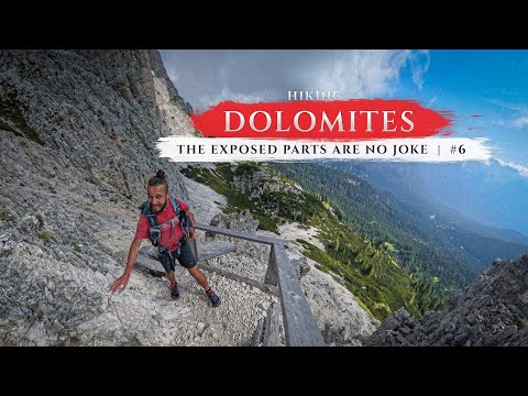 Hiking alone around Dolomites, Alta Via 3 - The Exposed Parts (PART 6)