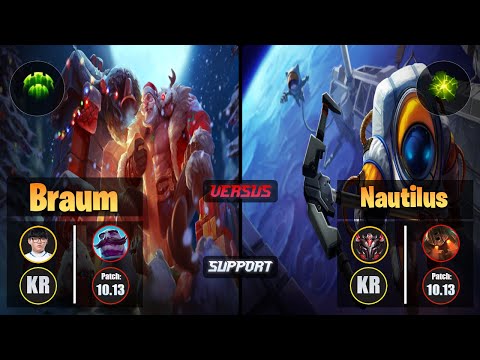 Hoit BRAUM (Support) [Guardian] VS NAUTILUS - Grandmaster KR Patch 10.13