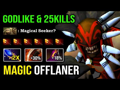 WTF 8MIN GODLIKE Bloodseeker Offlane 100% Magic Build Dagon Scepter EZ Destroyed ALL DotA 2