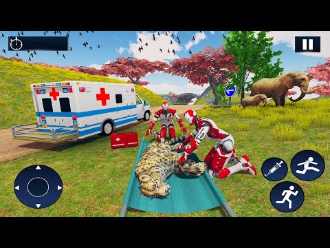 Ambulance Driving Simulator - Doctor Robot Emergency Animal Rescue Fighter - Gameplay Android iOS