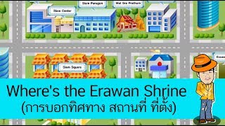 สื่อการเรียนการสอน Where's the Erawan Shrine (การบอกทิศทาง สถานที่ ที่ตั้ง)ป.4ภาษาอังกฤษ