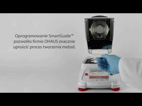 Jak zaoszczędzić czas potrzebny na dobranie parametrów suszenia dzięki innowacyjnej funkcji SmartGuide dostępnej w Wagosuszarkach OHAUS MB120?