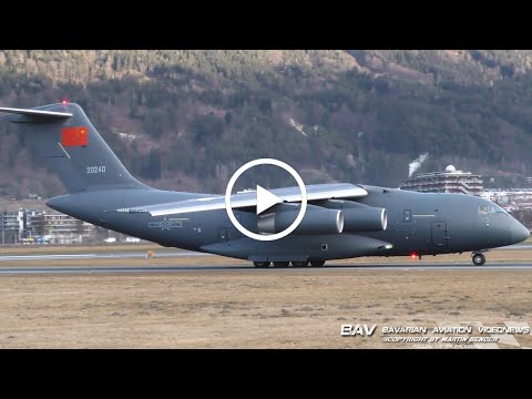 Xian Y-20A Kunpeng - People's Liberation Army Air Force 20240 - first landing at Innsbruck Airport