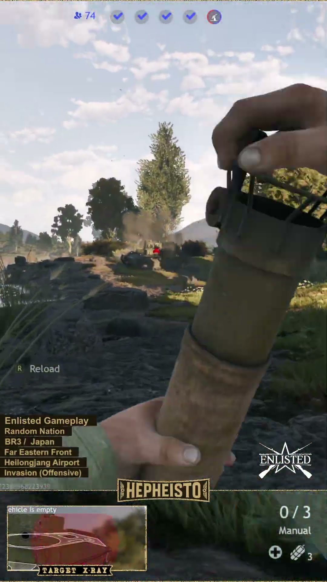 Anti Tank Gunner eliminates Tank T-28E with Type 4 Rocket Launcher