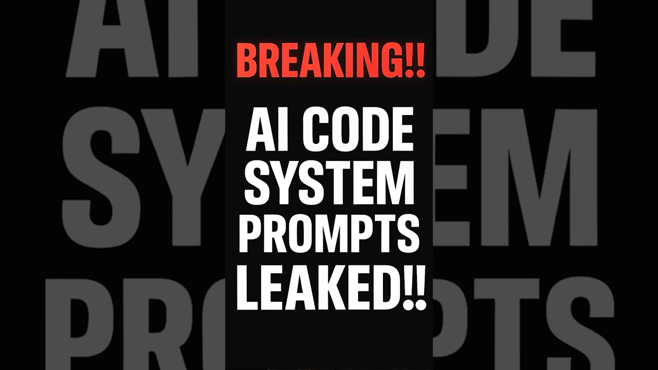 🚨BREAKING!! AI Code System Prompts LEAKED! use them now...