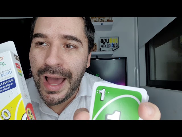Vídeo relacionado con Mattel Games UNO en Braille Juego de Cartas con baraja diseñada Especialmente para Personas ciegas y con Baja visión, Apto para niños y niñas, y para Noches de Juegos en Familia y Fiestas, JMK87