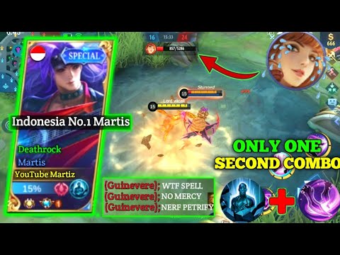99.9% MARTIS USER DON'T KNOW HOW BROKEN THIS PETRIFY SPELL IS || MARTIS BEST COMBO SPELL - MLBB