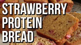 EASY BODYBUILDING STRAWBERRY PROTEIN BREAD DESSERT