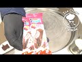 Kinder Pingui Cherry Ice Cream Rolls ASMR Street Food Binaural No Talking Oddly Satisfying