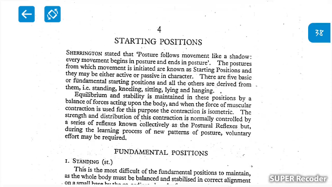 starting position Standing position explained with muscle work from Dena gardiner #MjeeLectures