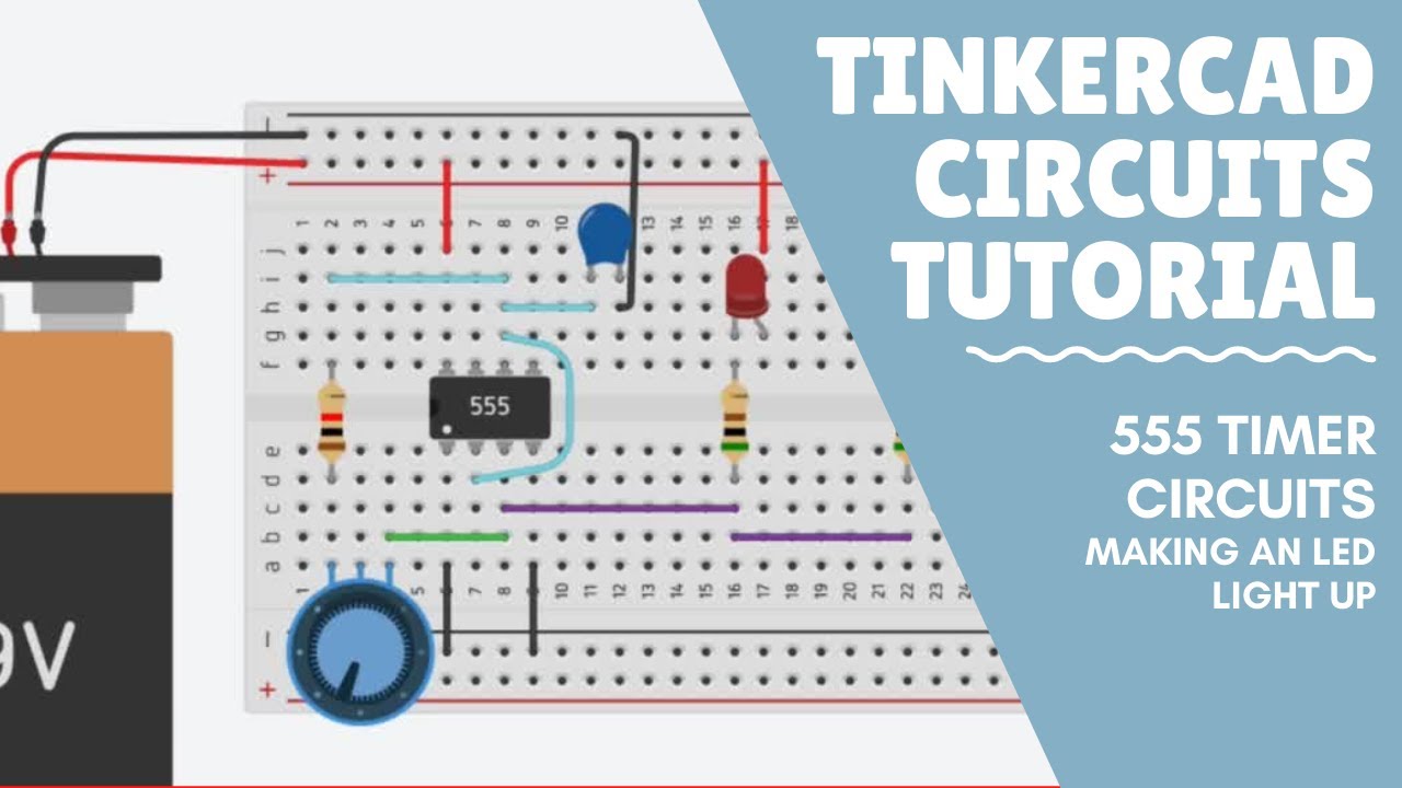 Tinkercad Circuits Tutorial - Using a 555 timer to make police lights