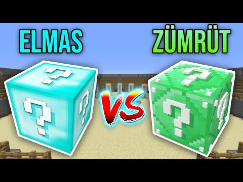 ELMAS VS ZÜMRÜT ŞANS BLOKLARI CHALLENGE - Minecraft