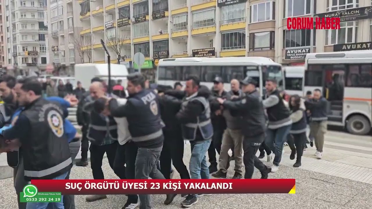 Çorum'da silahlı suç örgütüne yönelik operasyon: 23 şüpheli yakalandı