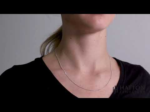 18ct White Gold Italian Made Fine curb chain - 1mm - 16"-20"