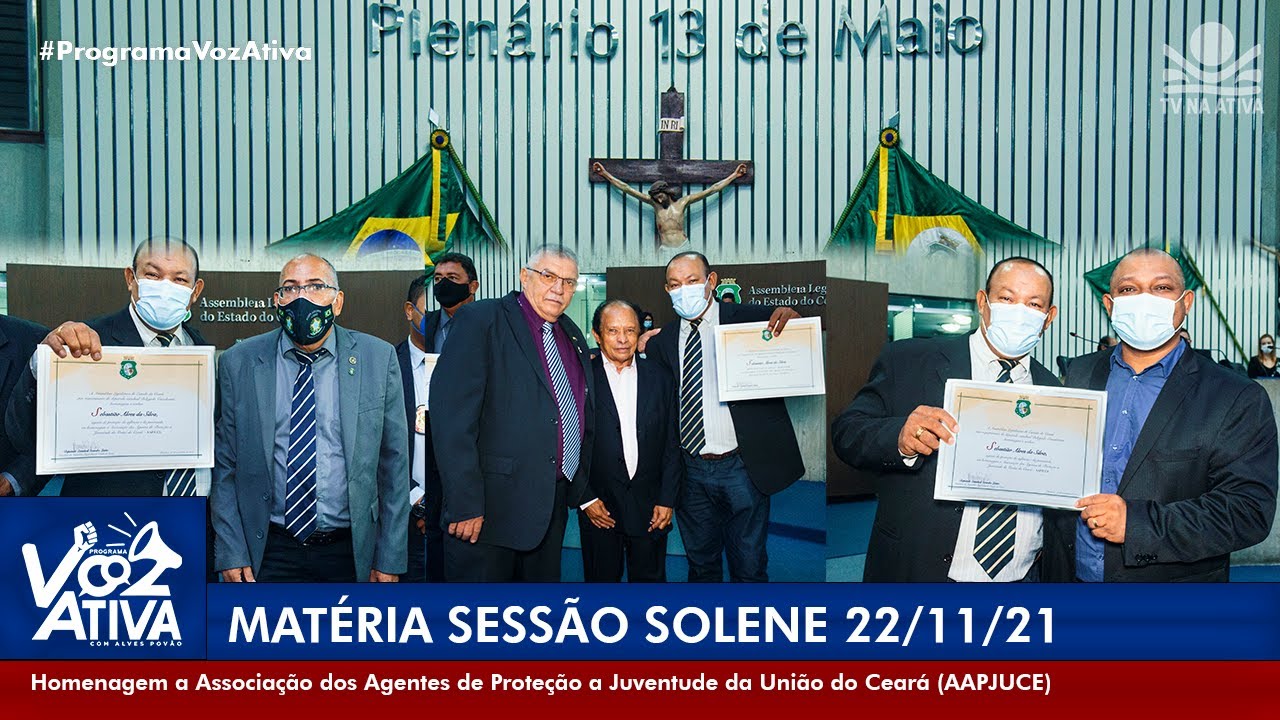 Matéria Sessão Solene 22/11/21 em homenagem a AAPJUCE |  Tv Na Ativa