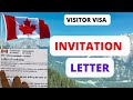 Invitation Letter For Canada Visitor Visa 2025