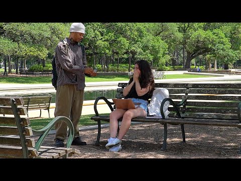 Homeless Guy Give Stranger $1000 For Not 'IGNORING' Him!