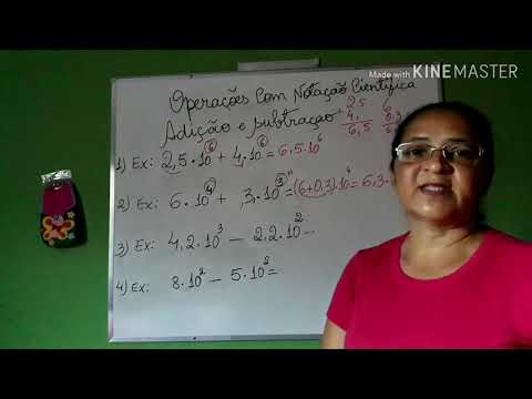 Adição e subtração de notação cientifica 8ano