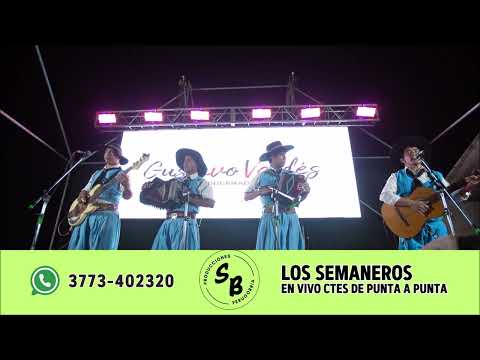 LOS SEMANEROS EN VIVO CORRIENTE DE PUNTA A PUNTA ROMANTICOS