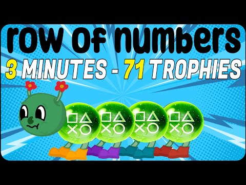 New Easy Platinum Game With 71 Trophies | Row of Numbers Trophy Guide - PS4, PS5