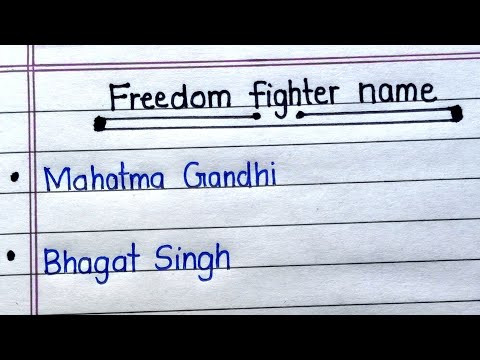 Freedom Fighters Name || Freedom Fighters of India