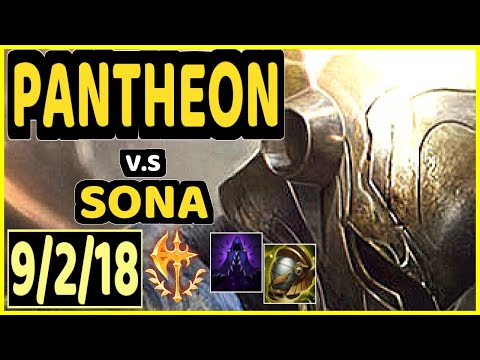 TEESUM (PANTHEON) vs SONA - 9/2/18 KDA BOTTOM SUPPORT GAMEPLAY - NA Ranked GRANDMASTER