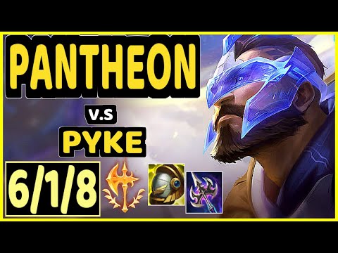 PANTHEON vs PYKE - 6/1/8 KDA BOTTOM SUPPORT GAMEPLAY - KR Ranked GRANDMASTER