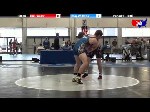 Ron Hauser vs. Jessy Williams at 2013 Junior Nationals - FILA - GR