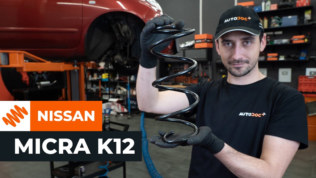 Ako vymeniť predné pružina podvozku na Nissan Micra K12 – návod na výmenu