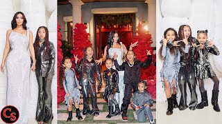 Kim Kardashian and Her Kids Stunning Look at Her Family Christmas Party 2022