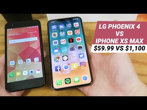 LG Phoenix 4 vs iPhone XS Max - Low-end Vs High-end!