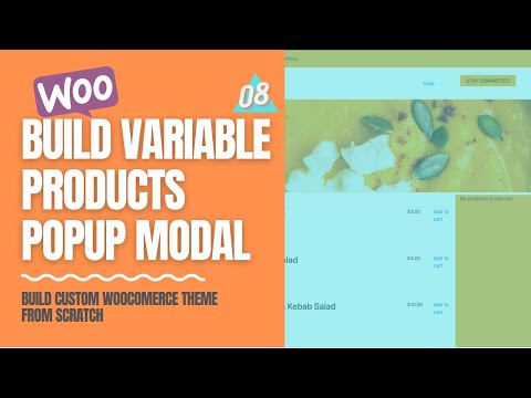 Variable Products Popup Modal Woocommerce Custom Theme Development for WordPress