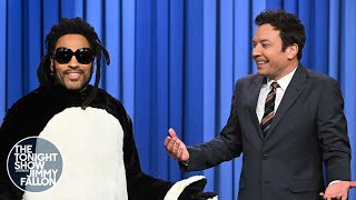 Lenny Kravitz Crashes The Tonight Show as Hashtag the Panda | The Tonight Show Starring Jimmy Fallon