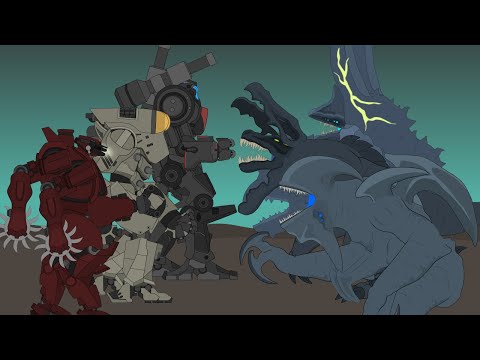 Sammlung von Kämpfen der Jaeger gegen die Kaiju des pazifischen Raums | Animation