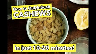 How to Soak Cashews Quickly