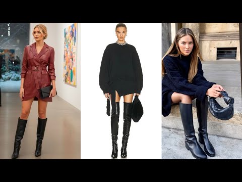 Terrific & Marvelous Leather Long High Heel Boots