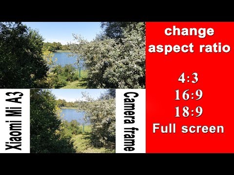 xiaomi mi a3 how to change picture format aspect ratio from 4:3 to full screen 16:9