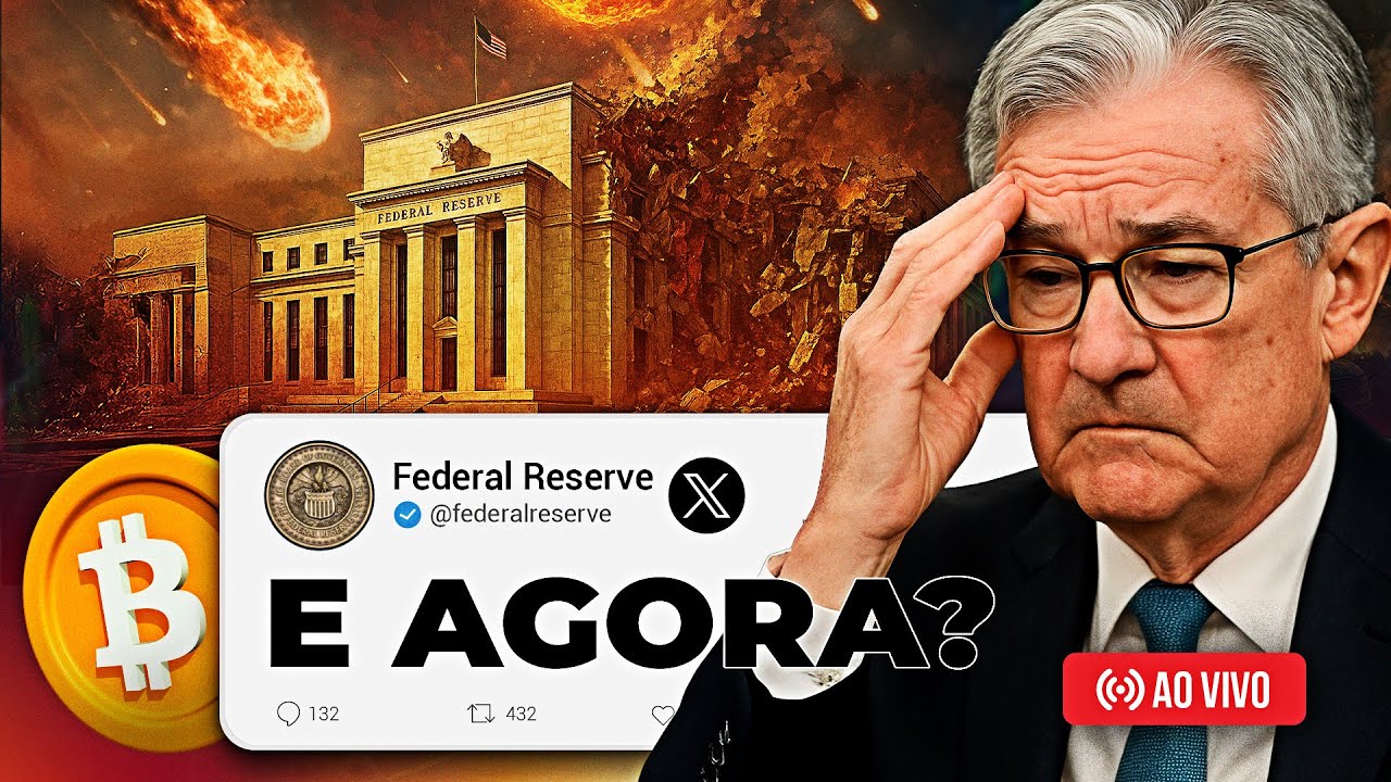 BITCOIN DESABA E O MEDO TOMA CONTA DOS MERCADOS! O FED ESTÁ CONTRA A PAREDE E AGORA?