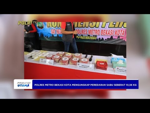 POLRES METRO BEKASI KOTA GAGALKAN PEREDARAN SABU SEBERAT 10,56 KG