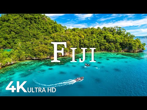FLYING OVER FIJI (4K UHD) - Soothing Music Along With Beautiful Nature Video - 4K Video ULTRA HD